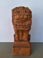 vintage houten beeld leeuw gesigneerd standbeeld hout h=31cm, Antiek en Kunst, Kunst | Beelden en Houtsnijwerken, Ophalen of Verzenden