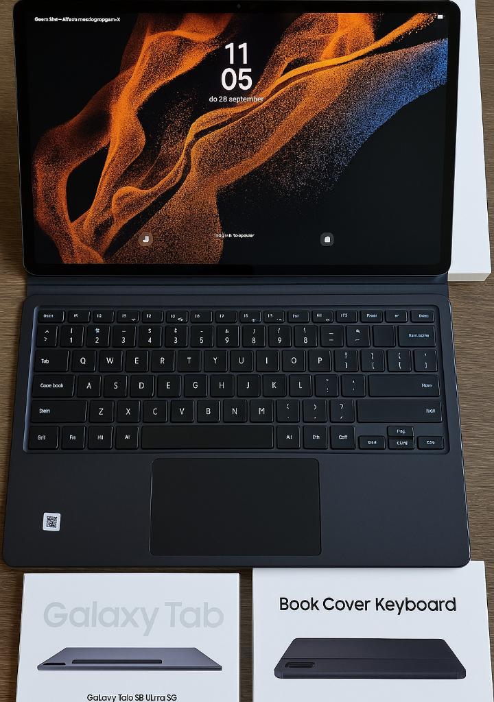 Samsung Galaxy Tab S8 Ultra 5G | S Pen + Keyboard Cover, Computers en Software, Android Tablets, Zo goed als nieuw, Wi-Fi en Mobiel internet