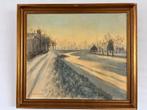 Schilderij olieverf op doek wintergezicht J van Meegeren, Ophalen of Verzenden