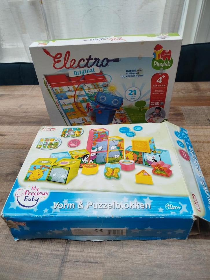 Jumbo Electro Original + Vormen Puzzelblokken, Kinderen en Baby's, Speelgoed | Educatief en Creatief, Gebruikt, Elektronica, Puzzelen