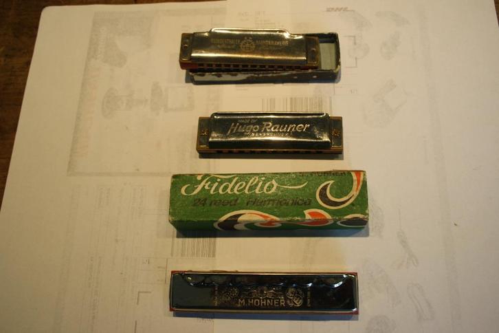 3x Mondharmonic, mondharmonika, Antiek en Kunst, Antiek | Speelgoed, Ophalen of Verzenden