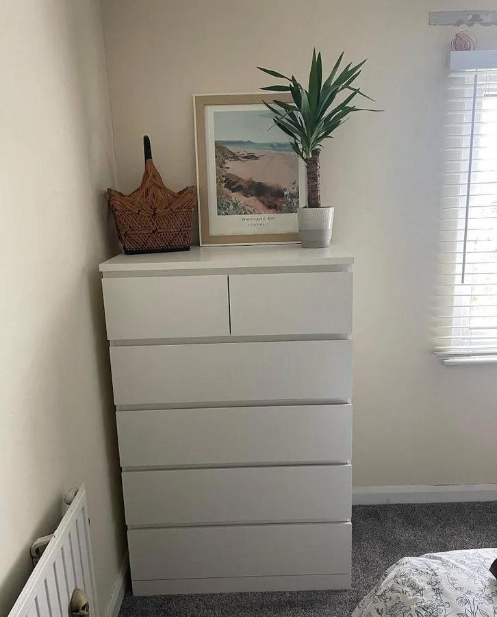 Ikea Malm ladekast ZGAN, Huis en Inrichting, Kasten | Kledingkasten, Zo goed als nieuw, 100 tot 150 cm, 50 tot 100 cm, 25 tot 50 cm