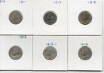 WILHELMINA SETJE KWARTJES 6 STUKS ZILVER, Postzegels en Munten, Munten | Nederland, Setje, Zilver, 25 cent, Ophalen of Verzenden