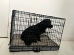 Large Metal Dog Crate – Black – Foldable – 2 Doors, Ophalen of Verzenden, Zo goed als nieuw