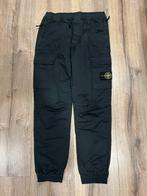 Stone Island 31314 Stretch Cotton Wool Satin Cargo Pants, Ophalen, Maat 52/54 (L), Zwart, Stone Island