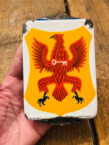 Emaille reclambord deurpostje Apeldoorn Langcat Bussum beschikbaar voor biedingen