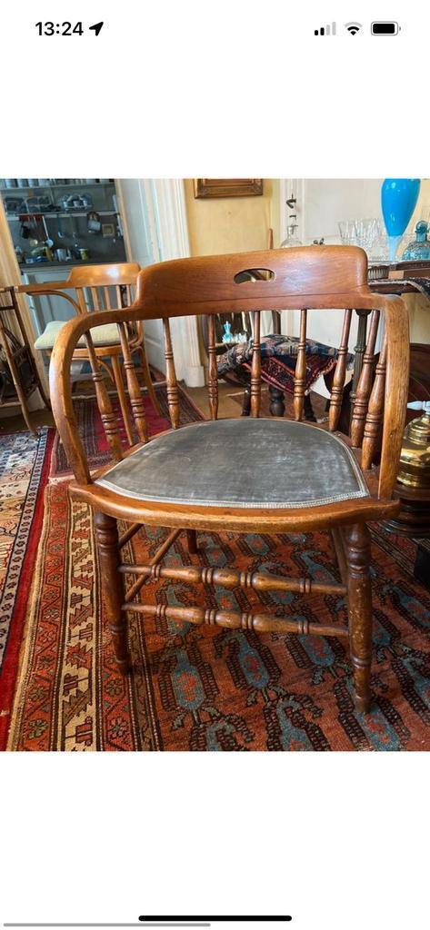 Eiken buro of eetkamer stoel, Antiek en Kunst, Antiek | Meubels | Stoelen en Banken, Ophalen
