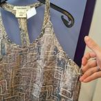 Isabel Marant x H&M metallic racerback top 66% zijde S 46454, Isabel Marant, Isabel Marant, Bruin, .