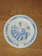 Delfts blauw bord met wieg en open haard, Ophalen of Verzenden