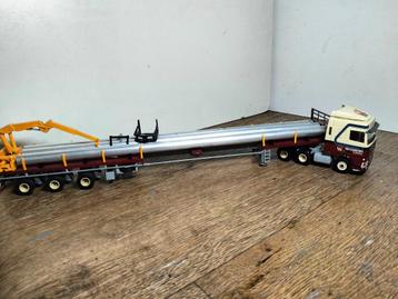Te koop Lion Car DAF XF van Maanen met buizenoplegger . beschikbaar voor biedingen