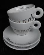 Limited Edition Illy Cappuccino Cups met Schotel "Modus Oper, Kop en/of schotel, Gebruikt, Ophalen of Verzenden, Porselein