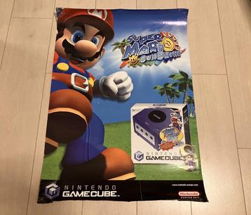 Super Mario Sunshine (2002) RARE Gamecube Poster 84x60cm beschikbaar voor biedingen