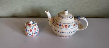 NIEUWE theepot+ suikerpot van Kakelbont Yvonne Jaspers beschikbaar voor biedingen