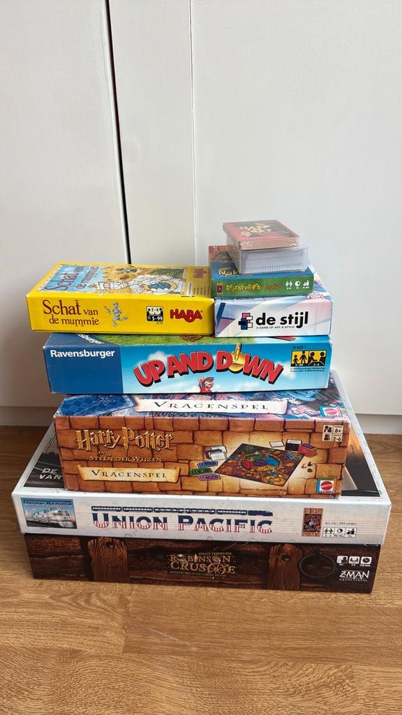 Diverse bordspellen:Union Pacific, Harry Potter &Regenwormen, Hobby en Vrije tijd, Gezelschapsspellen | Bordspellen, Gebruikt