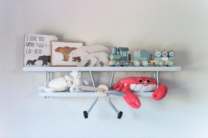 Wandplank vliegtuig, Kinderen en Baby's, Kinderkamer | Inrichting en Decoratie, Zo goed als nieuw, Wanddecoratie, Ophalen