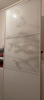 Pax schuifdeur 75x236 cm met 4 witte glazen panelen, Huis en Inrichting, 200 cm of meer, Zo goed als nieuw, Glas, 50 tot 100 cm