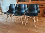 6 eetkamer stoelen zwart | Replica Vitra Eames, Huis en Inrichting, Stoelen, Ophalen, Zwart, Zo goed als nieuw, Metaal