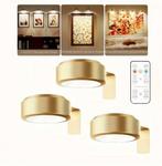 Luxe LED Wandspots 3-delig oplaadbaar Goud & Zwart, Ophalen of Verzenden