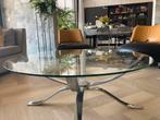 Vintage Italiaanse Salontafel - Jaren 70 Design, Huis en Inrichting, Tafels | Salontafels, Ophalen, Gebruikt, 100 tot 150 cm, Rond