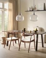 Vier Caddo eetkamer stoelen Karwei - teak hout, Ophalen, Hout, Gebruikt, Bruin