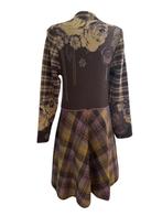 Ivko jurk M, Kleding | Dames, Jurken, Maat 38/40 (M), Bruin, Ivko, Ophalen of Verzenden