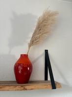 Vintage Lava Vaas | Rood-Oranje Glazuur | West Germany Stijl, Aardewerk of Porselein, Ophalen of Verzenden, Zo goed als nieuw