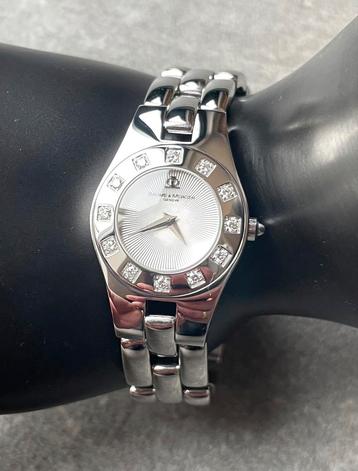 Nieuwstaat Baume & Mercier diamanten dames pols horloge