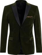 Prachtige fluweel Royal green slim fit blazer WE als nieuw, Kleding | Heren, Maat 52/54 (L), WE, Ophalen of Verzenden, Zo goed als nieuw