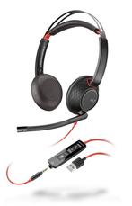 Poly C5220 stereo headset, Ophalen of Verzenden, Volumeregelaar, Over-ear, Bedraad