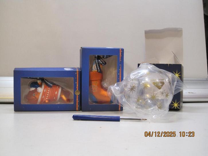 staatsloterij kerstballen 3 stuks in 1 koop (365), Diversen, Kerst, Nieuw, Ophalen of Verzenden