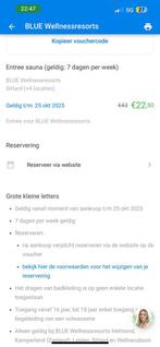 Blue welness resort ticket, Tickets en Kaartjes, Kortingen en Cadeaubonnen, Eén persoon, Overige soorten, Overige typen