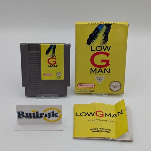 The Low Gravity Man - Nintendo NES Game met doos en boekje, Spelcomputers en Games, Games | Nintendo NES, Zo goed als nieuw