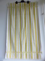 Vintage geel witte gestreepte handdoek, badlaken, Ophalen of Verzenden, Gebruikt, Geel, Handdoek