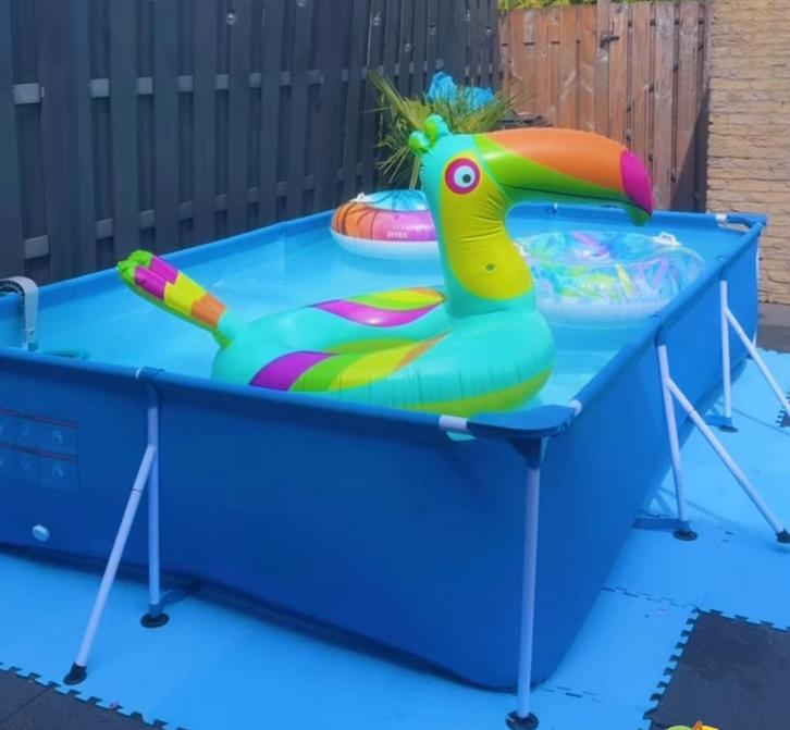 Zwembad 300 x 200 x 75 cm, Tuin en Terras, Zwembaden, Zo goed als nieuw, Opzetzwembad, Minder dan 80 cm, 200 tot 400 cm, Rechthoekig