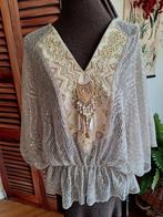 Ibiza boho style tuniek transparant maat m l xl xxl goud, Ophalen of Verzenden, Zo goed als nieuw, Maat 46/48 (XL) of groter