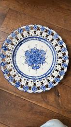 Portugees aardewerk wandbord blauw wit werkje, Ophalen of Verzenden