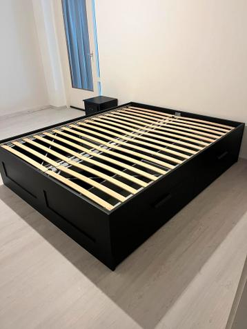 IKEA Brimnes bedframe met lades en lattenbodem 160x200 ZGAN - afbeelding 4