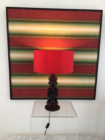 Vintage tribal tafellamp groot formaat beschikbaar voor biedingen