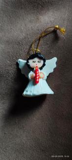 Brocante Kerst Engel Ornament met Kaars kerstbal brooddeeg, Ophalen of Verzenden