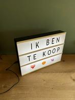 Led light box met letters, cijfers, tekens en emojis, Ophalen of Verzenden, Zo goed als nieuw