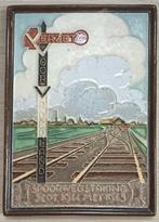 spoorwegstaking tegel 20 x 14,5 cm, Antiek en Kunst, Antiek | Wandborden en Tegels, Ophalen of Verzenden