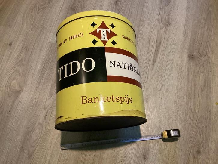 Vintage Bakkerij Blik Koningklijke TIDO - Jaren 50, Verzamelen, Blikken, Zo goed als nieuw, Koek(jes), Overige merken, Ophalen of Verzenden