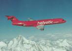 Helvetic Airways Fokker 100 ansichtkaart (airline issue), Verzamelen, Luchtvaart en Vliegtuigspotten, Ophalen of Verzenden, Zo goed als nieuw