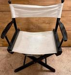 Vintage inklapbare regisseursstoel, Gebruikt, Zwart, Ophalen of Verzenden, Stof