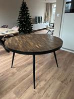 Ronde eettafel 120cm en 4 stoelen, 100 tot 150 cm, 100 tot 150 cm, Rond, Vier personen