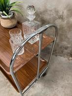 Jaren 70 trolley, serveerwagen inklapbaar, Ophalen