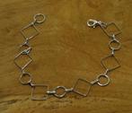metalen armband vierkante en ronde schakels nikkelkleur, Marktplaats@koningsieraden.nl, Overige materialen, Verzenden, Nieuw