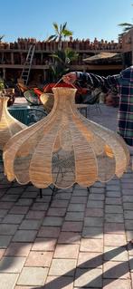 Raffia XXL bohemian lamp (hand made), Nieuw, Crème, Rond, Ophalen of Verzenden