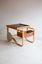 Alvar Aalto Theewagen barcart Model 900 jaren 50, Ophalen, Gebruikt, 50 tot 100 cm, Eikenhout