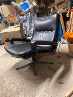 Strassle King chair design vintage, Leer, Ophalen of Verzenden, Zo goed als nieuw
